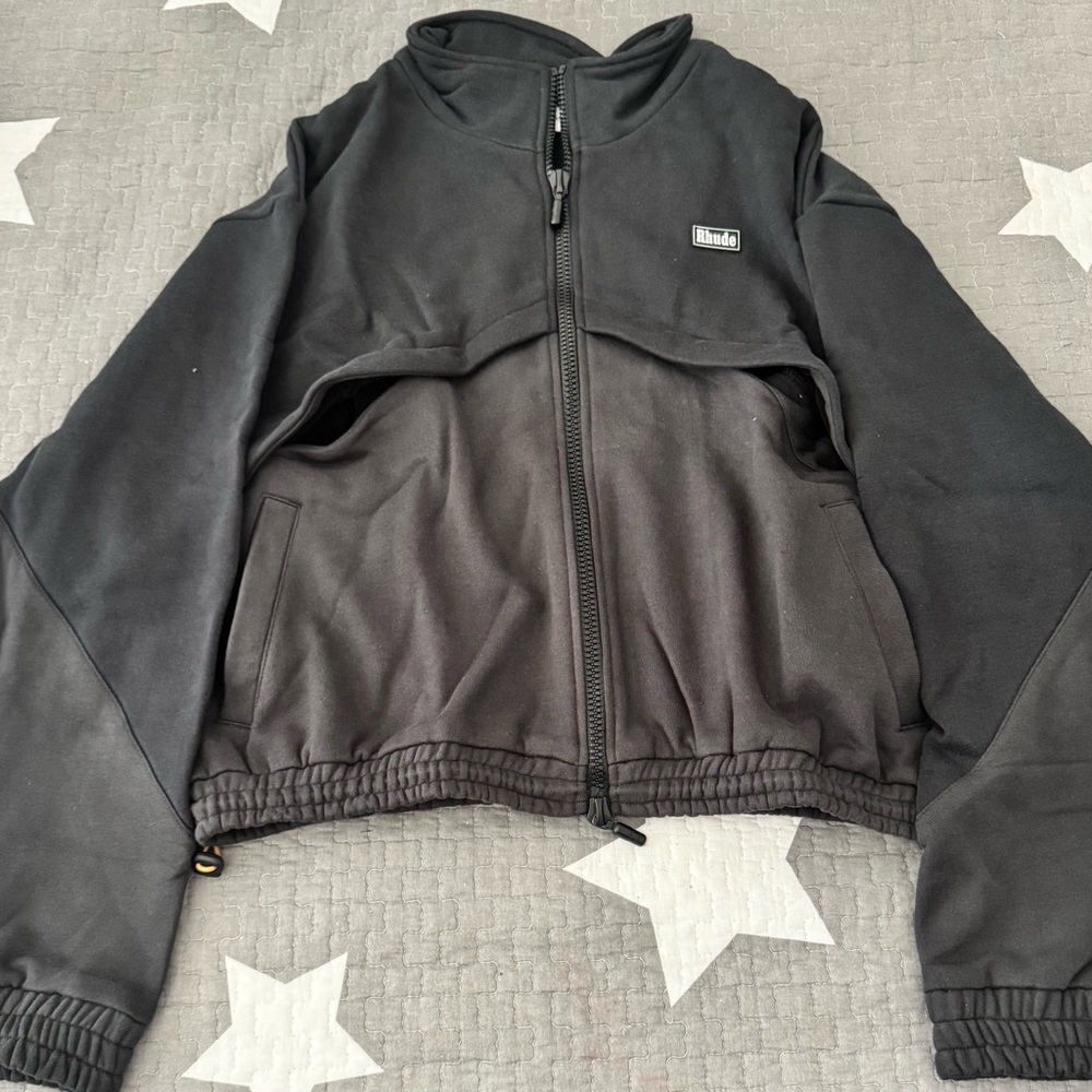 Brand New Zip Up Flight Jacket in washed Black in size Medium with Tags. - Picture 2 of 7